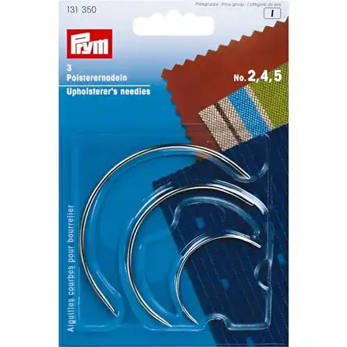 Polsternadel Prym Polsterernadeln gebogen ST 2,4,5 silberfarbig