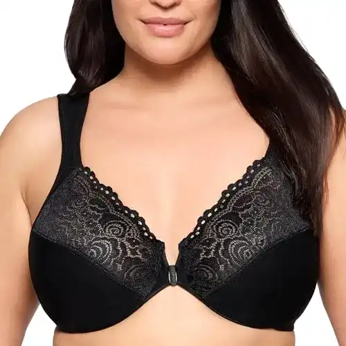 BH-Übergröße Glamorise Damen Wonderwire-Vorderverschluss