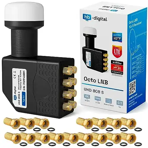 Octo-LNB HB-DIGITAL OCTO LNB LNC 8 Teilnehmer Direkt Full HD