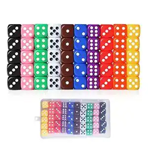 Spielwürfel Reccisokz Lvcky 50Pcs 6 Sided Bright color Dices