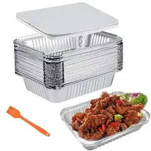 Aluschalen Efanty Grillschalen mit Deckel 30 Stück 1000ml Einweg