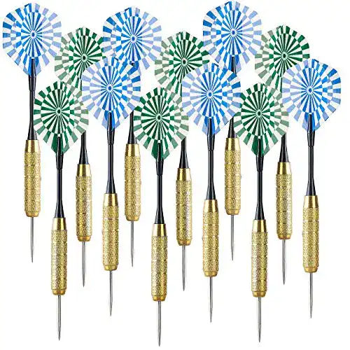 Dartpfeile Playtastic Darts: 12er-Set Messing- mit Stahlspitze