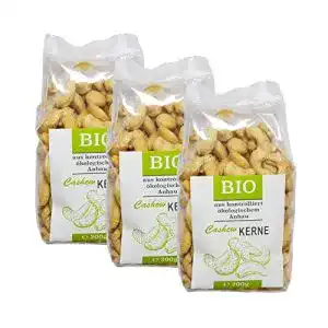 Cashewkerne YellowMedia bio – Ganze Cashew Nüsse, 3x200g