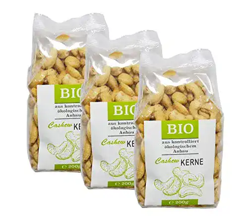 Cashewkerne YellowMedia bio – Ganze Cashew Nüsse, 3x200g