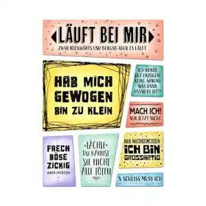 Kühlschrankmagnete trendaffe – 8er Set – verschiedene Sprüche