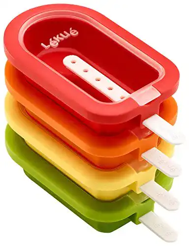 Eis-am-Stiel-Formen Lékué Mini-Eisformen, 10,5 cm, 4 Stück