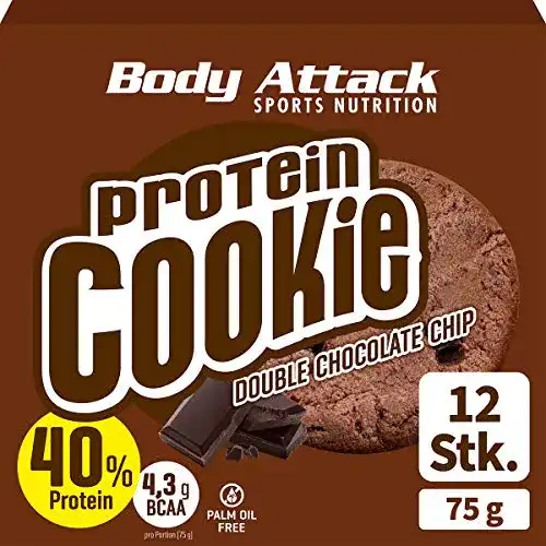 Die beste Protein-Cookies Body Attack Sports Nutrition, 12 x 75g 2026 Test Bestseller Protein-Cookies Body Attack Sports Nutrition, 12 x 75g