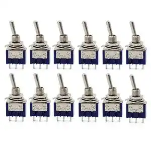Kippschalter ALLNICE 12 Stück Dunkelblau AC 125 V 6A