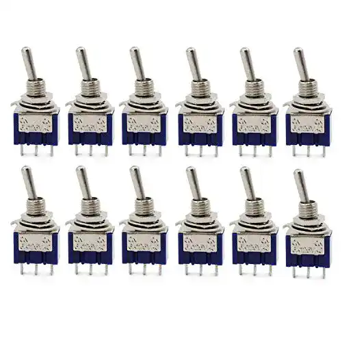 Kippschalter ALLNICE 12 Stück Dunkelblau AC 125 V 6A