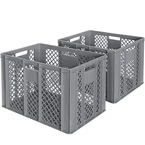 Bäckerkiste BRB 2x Eurobehälter, LxBxH 600x400x410 mm, grau