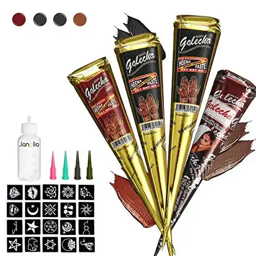 Henna-Tattoo-Farbe Janolia Satz von Tätowierung, Wasserdicht