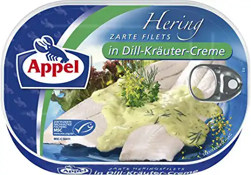 Die beste Dosenfisch Appel Heringsfilets in Dill-Kräuter-Creme, 10er 2026 Test Bestseller Dosenfisch Appel Heringsfilets in Dill-Kräuter-Creme, 10er