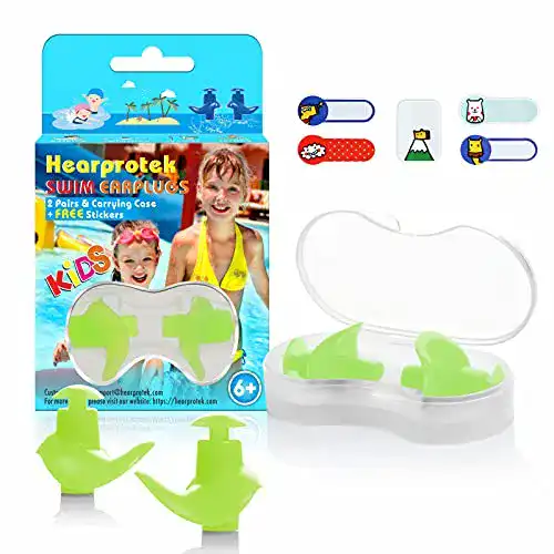 Ohrstöpsel Schwimmen Hearprotek Kinder, 2 Paar wasserdicht