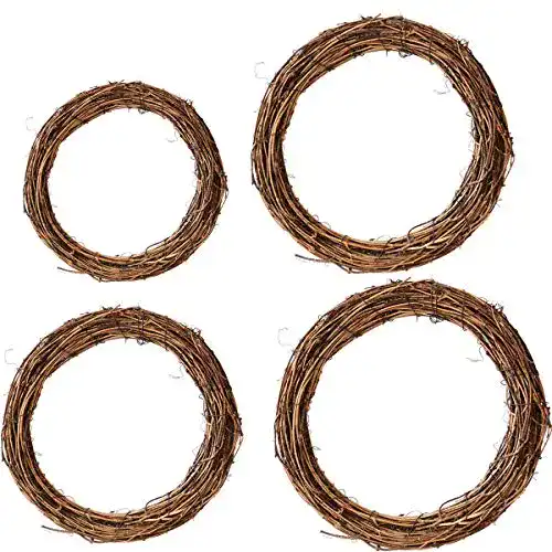 Weidenkranz DBAILY 4PCS Natur Klein Natur Deko Türkranz