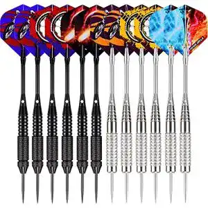 Steeldarts WIN.MAX Dartpfeile,12 Stück Steel Darts Pfeile Set