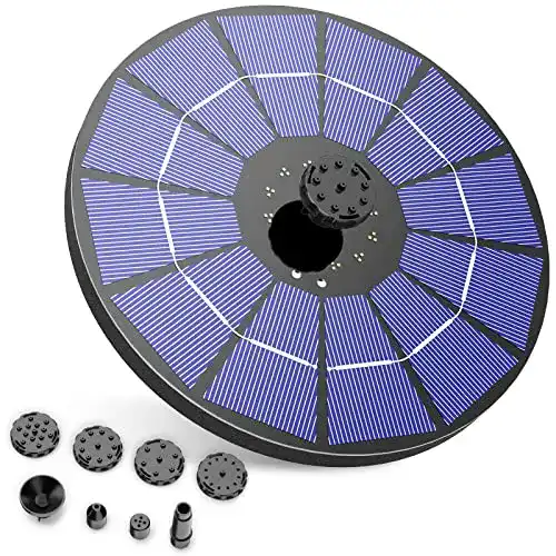 Solar-Teichpumpe AISITIN Solar Springbrunnen, 3.5W Solar Panel