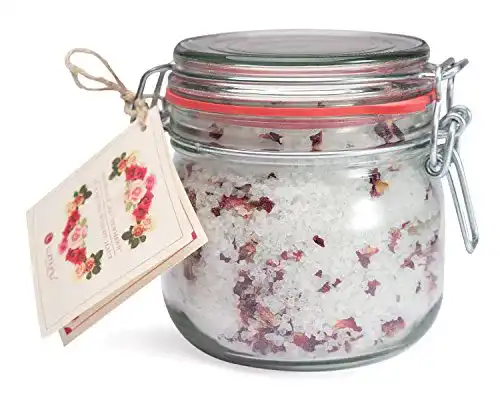 Badesalz Lumunu Deluxe Aroma Bade-Salz mit Rosenblüten 700g
