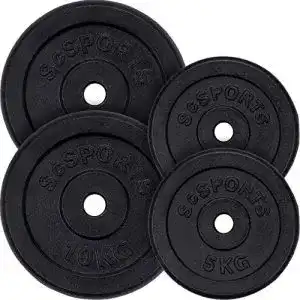 Hantelscheiben ScSPORTS 30 kg -Set 2 x 5 kg + 2 x 10 kg Gusseisen
