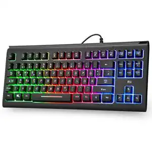 Tastatur ohne Nummernblock Rii Gaming USB, Regenbogen