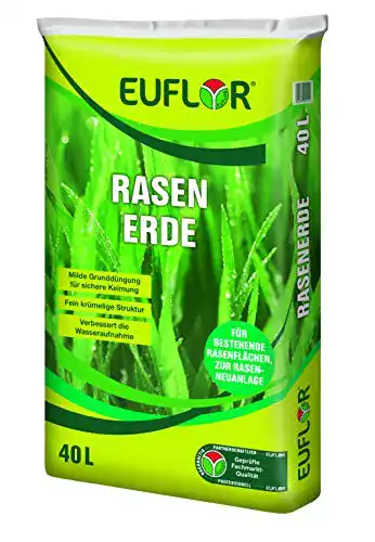 Rasenerde Euflor 40 L Sack, hochwertige Spezialerde