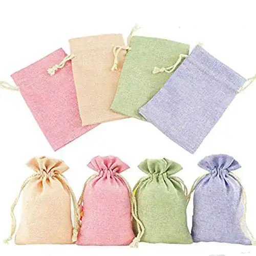 Jutesäckchen ToBeIT 24 Stücke 10 * 14cm Natur Säckchen