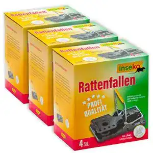 Rattenfalle Schlagfalle inseko 12 x Profi-Rattenfallen