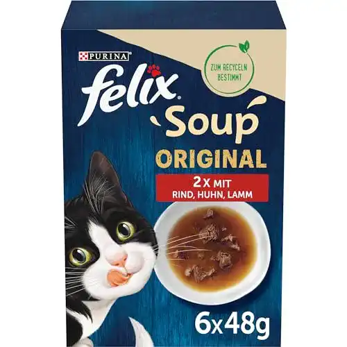 Katzensuppe Felix Soup, Suppe für Katzen mit zarten Stückchen