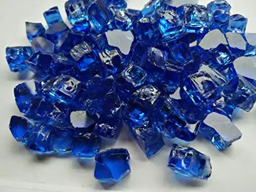 Glasscherben Weiva Feuerglas, Cobald Blau reflektierend (2)
