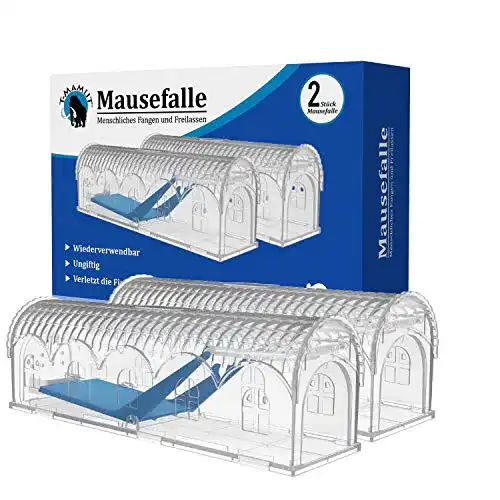 Rattenfalle T-MAMUT Mausefalle Lebend 2 Stück Lebendfalle