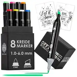 Fenstermalstifte OfficeTree 8 x Kreidemarker Bunt