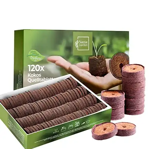 Quelltabletten nutrist ® Garden Kokos 120x Premium Quelltabs