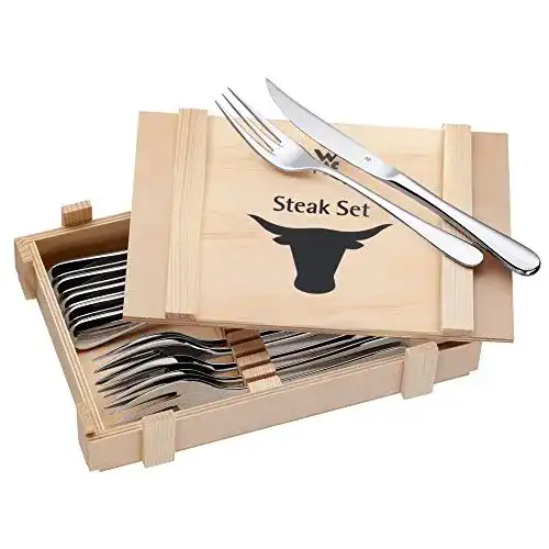 Steakbesteck WMF 12-teilig, mit Namengravur, für 6 Personen
