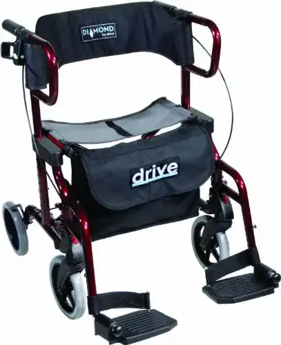 Rollator mit Fußstützen Drive Medical metallic Rollator Diamond