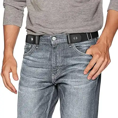 Gürtel ohne Schnalle JasGood Herren, Elastischer Gürtel unsichtbar