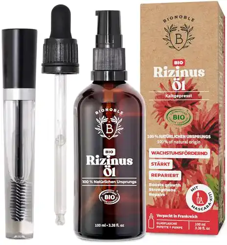 Die beste Rizinusöl BIONOBLE RIZINUSÖL BIO | 100% Rein, Natürlich 100ml 2026 Test Bestseller Rizinusöl BIONOBLE RIZINUSÖL BIO | 100% Rein, Natürlich 100ml