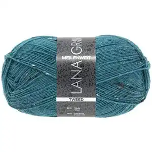 Tweed-Wolle Lana Grossa Meilenweit Tweed 100 g, Nr. 159 Petrol