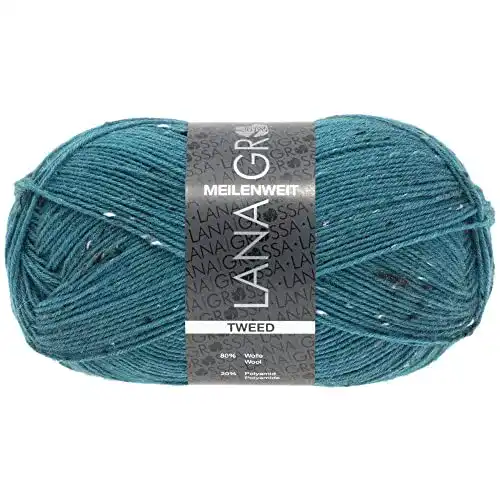 Tweed-Wolle Lana Grossa Meilenweit Tweed 100 g, Nr. 159 Petrol