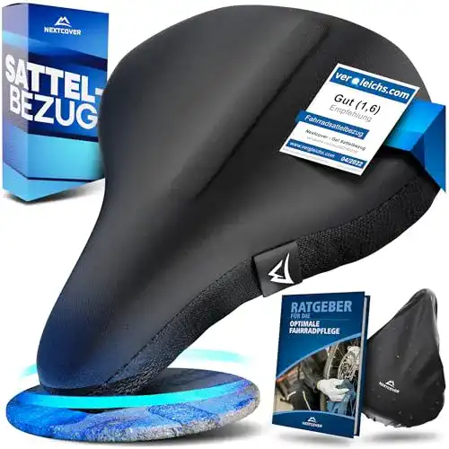 Sattelbezug Fahrrad Nextcover Gel inkl. Regenschutz 28x25cm
