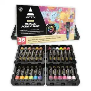 Arteza-Acrylfarben ARTEZA metallic Acrylfarben, Set mit 36 Farben