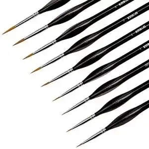 Modellbau-Pinsel KINBOM 9 Stück Feiner Detail Pinsel Set