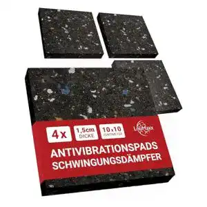 Antivibrationsmatte LouMaxx, 4er Set 10cmx10cm, 1,5 cm dick