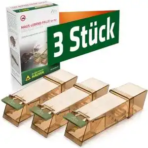Mausefalle Gardigo Lebend 3er Set I Tierfreundliche Lebendfallen