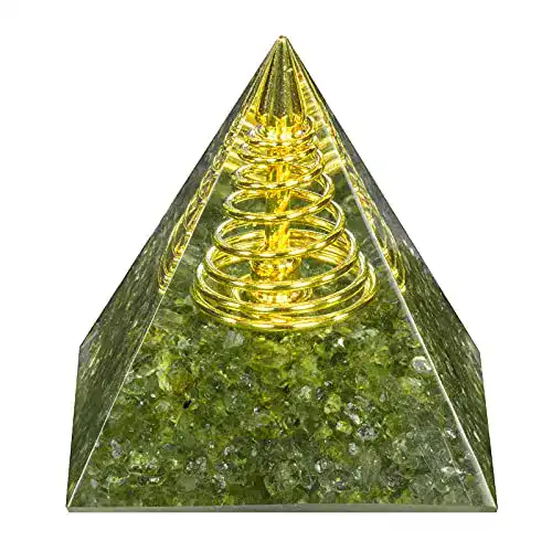 Orgonit-Pyramide Amogeeli Peridot Kristall Pyramide Stein