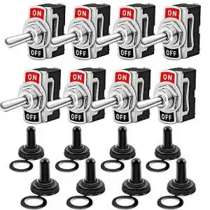 Kippschalter Gebildet 12-24V/15A, mit Metallhebel, 8 Pack