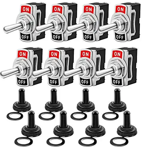 Kippschalter Gebildet 12-24V/15A, mit Metallhebel, 8 Pack