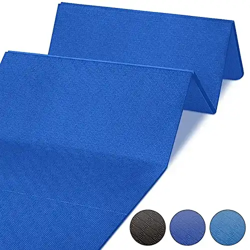 Gymnastikmatte POWRX Faltbar PVC Frei 180 x 60 x 1,5 cm Blau oder Schwarz