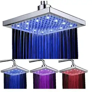 LED-Duschkopf DAXGD LED Duschkopf viereckig 20cm