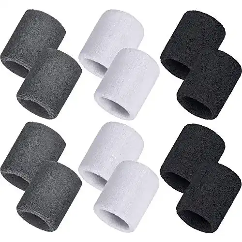 Schweißbänder Bememo 12 Packung Sport Armband Baumwolle