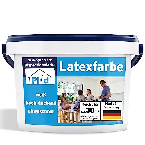 Latexfarbe Seidenglanz plid ® Latexfarbe Weiß seidenglänzend [5L]
