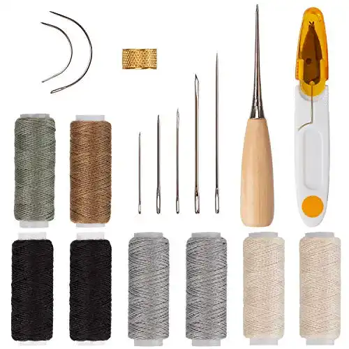 Ledernadel AIEX 18tlg Hand n Nähzubehör Set